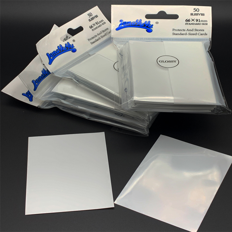 Lenayuyu 600pcs PROTECTOR Card Sleeves white 66mm*91mm Glossy